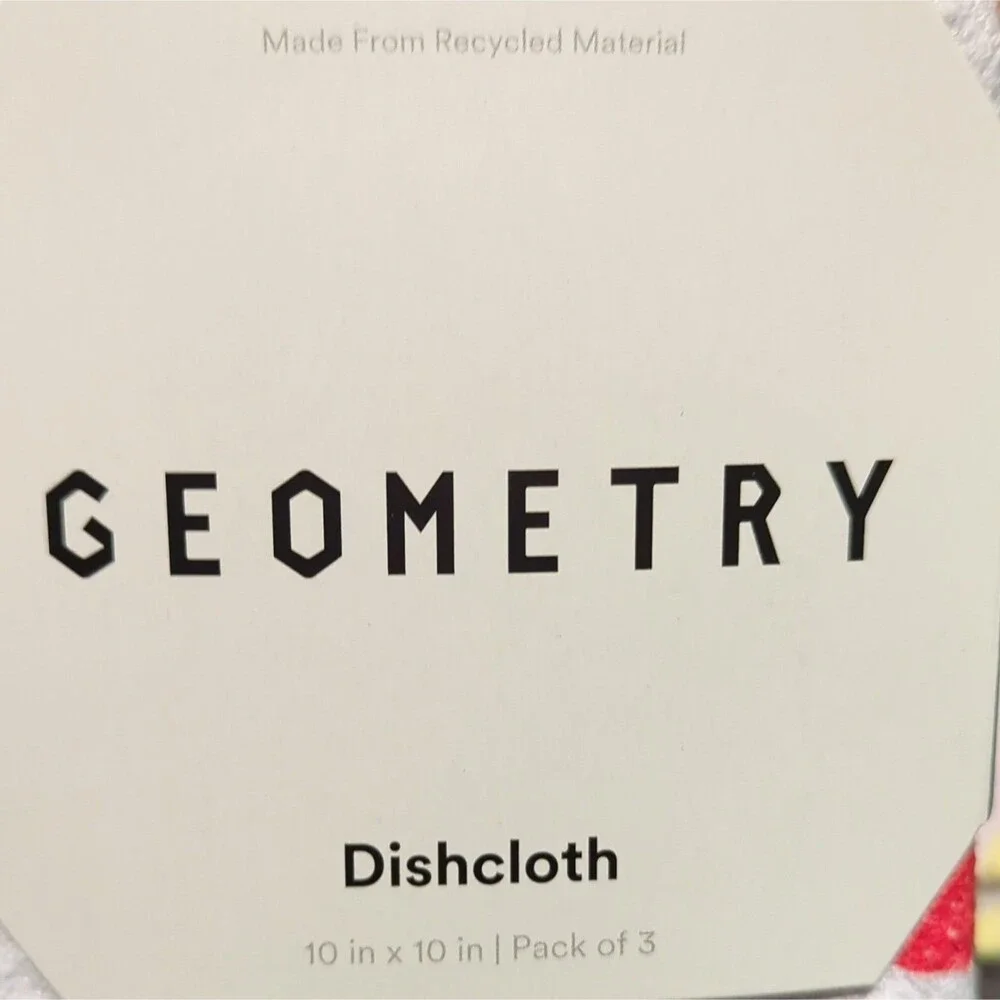 Geometry Bundle - Tea Towel/Bar Towel/Dishcloth - Multicolor - NWT Recycled